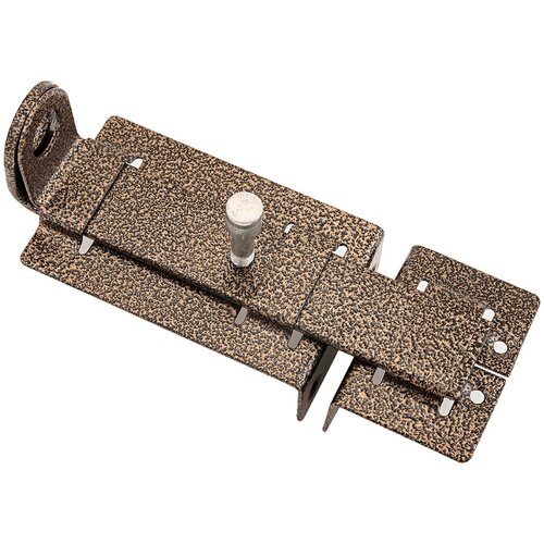 Засов дверной плоский с проушиной Секрет ЗД-04, бронза антик