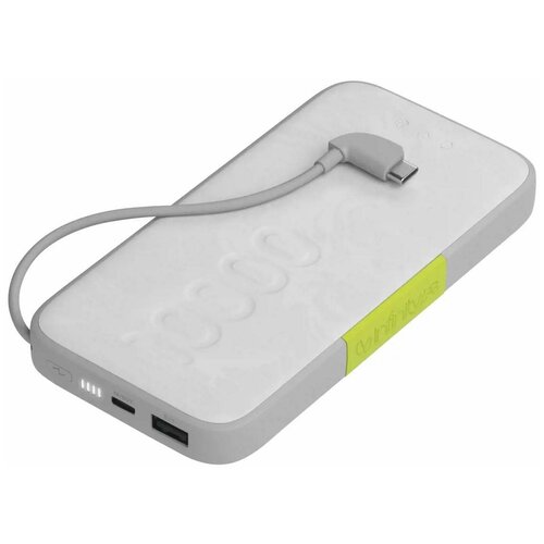 infinitylab power bank instantgo 10000 built in usb c cable 30w 1xusb c 1xusb a 0 230 кг цвет белый InstantGo 10000 Built-in USB-C Cable