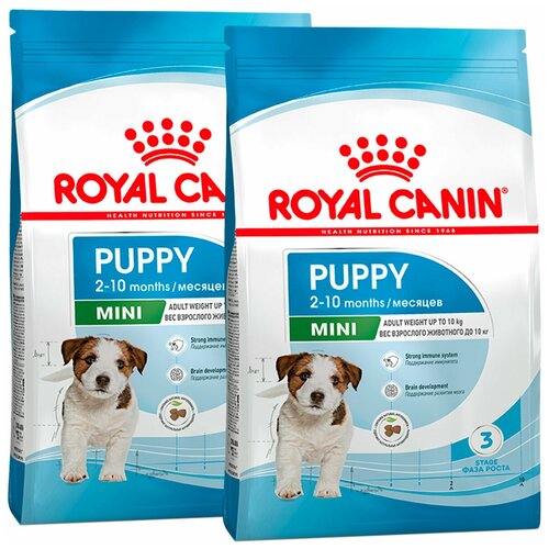 ROYAL CANIN MINI PUPPY для щенков маленьких пород (4 + 4 кг) royal canin mini puppy для щенков маленьких пород 4 кг х 4 шт