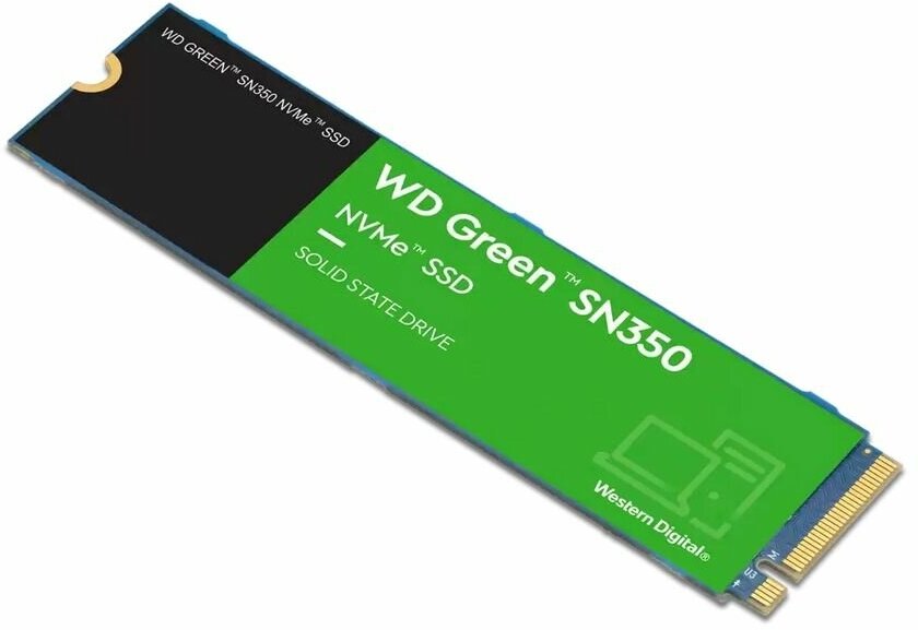 Жесткий диск SSD 2TB WD Green SN350 NVMe, WDS200T3G0C, 3200/3000MB/s (WDS200T3G0C)