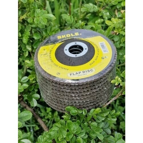 Круг лепестковый торцевой по металлу (КЛТ) SKOLE 125*22,2мм зерно 100 (в упаковке 1шт)