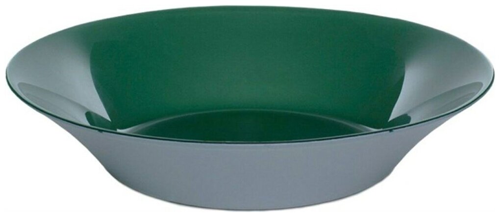 Тарелка суповая, стекло, 22 см, круглая, Green City, Pasabahce, 10335SLBD38, зеленая - фотография № 1