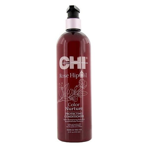 CHI кондиционер Rose Hip Oil Color Nurture Protecting, 739 мл кондиционеры бальзамы и маски chi кондиционер с маслом шиповника для окрашенных волос rose hip oil color nurture protecting conditioner