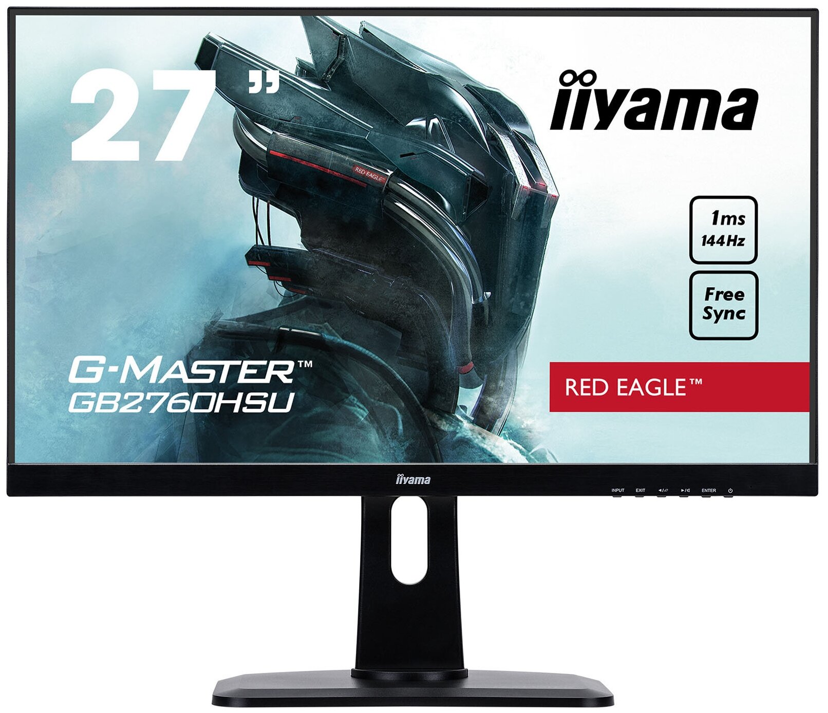 27" Монитор Iiyama G-Master GB2760HSU-1, 1920x1080, 144 Гц, TN, черный