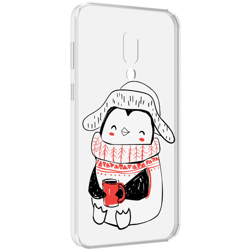 Чехол MyPads Милый пингвин для Meizu 16 Plus / 16th Plus задняя-панель-накладка-бампер