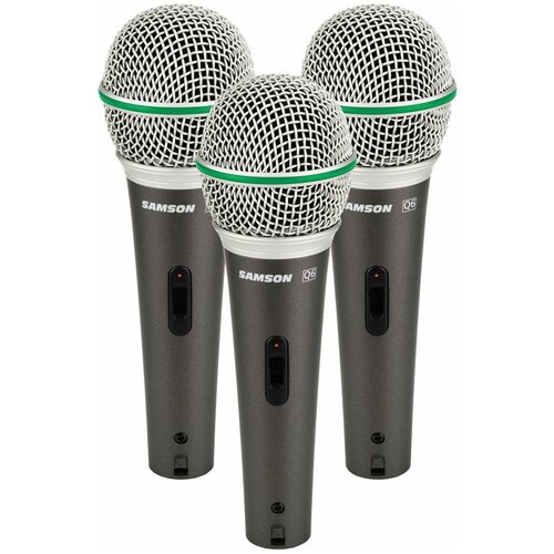 Q6 3 Pack комплект из 3 микрофонов Q6 в кейсе для переноски и хранения Samson 1333400₽