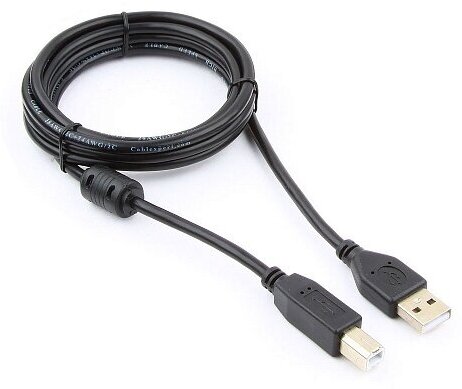 Кабель USB AM/BM Cablexpert CCF-USB2-AMBM-6, 1.8 м, экран, феррит. кольцо