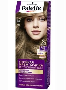 Крем-краска для волос Palette N6 (7-0) средне-русый