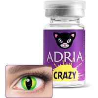 Контактные линзы цветные ADRIA, Adria Crazy, Квартальные, GREEN BANSHEE, -0,00 / 14 / 8,6 / 1 шт.