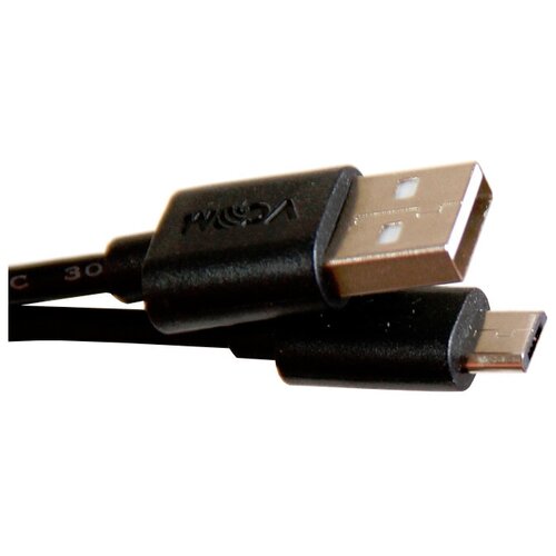 Кабель VCOM USB - microUSB (VUS6945), 1.5 м, черный кабель usb robiton p11 usb a micro usb 0 3м черный ph1 1шт