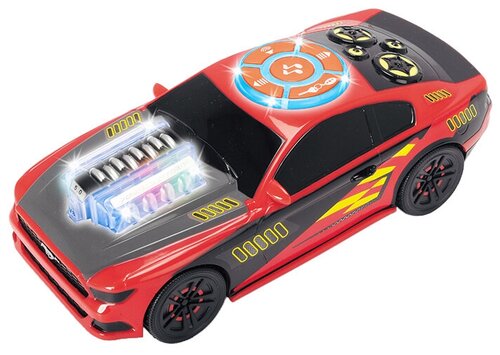 Машинка Dickie Toys Музыкальный гонщик моторизированный (3764003), 23 см, красный/черный