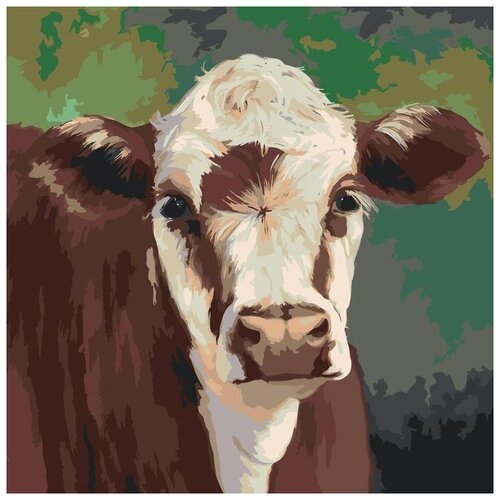 Картина по номерам «Корова», 40x40 см, Живопись по Номерам картина по номерам розовый цвет 40x40 см живопись по номерам