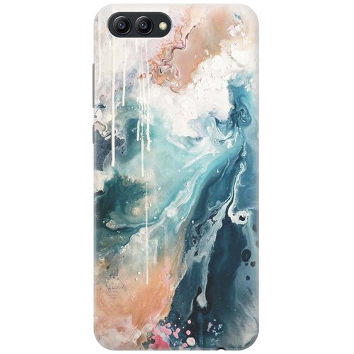 фото Re:pa накладка transparent для huawei honor v10 с принтом "брызги красок"