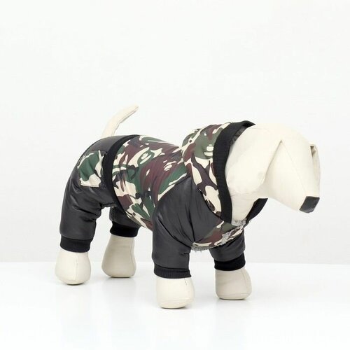 Комбинезон для собак Камуфляжна меховом подкладе размер S ДС 25 ОШ 25 ОГ 35 см 1823₽