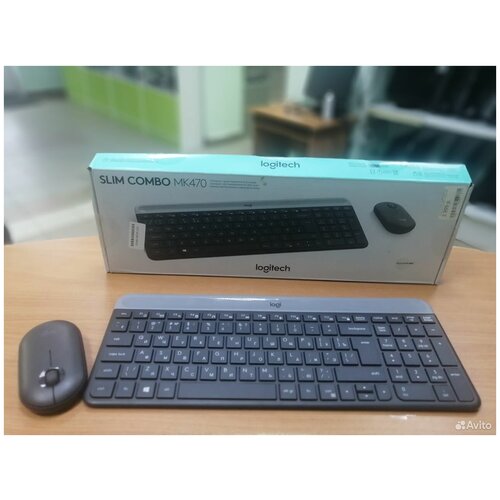 Клавиатура+мышь Logitech Wireless Combo MK470 Black USB 920-009204