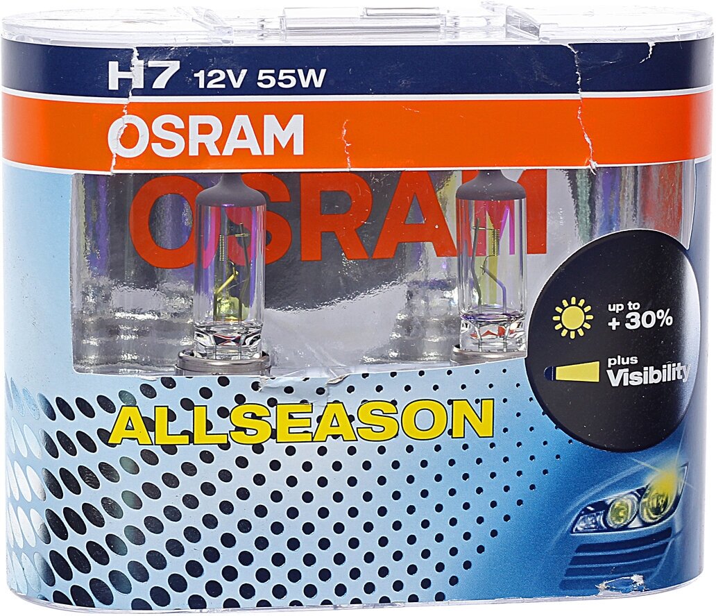 Лампа 12V H7 55W PX26d желтая бокс (2шт.) All Season OSRAM 64210ALL-HCB