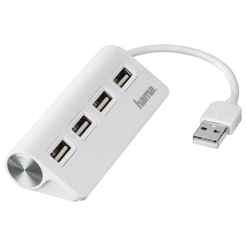 USB-концентратор HAMA Hub (00012177/8/9) разъемов: 4 белый
