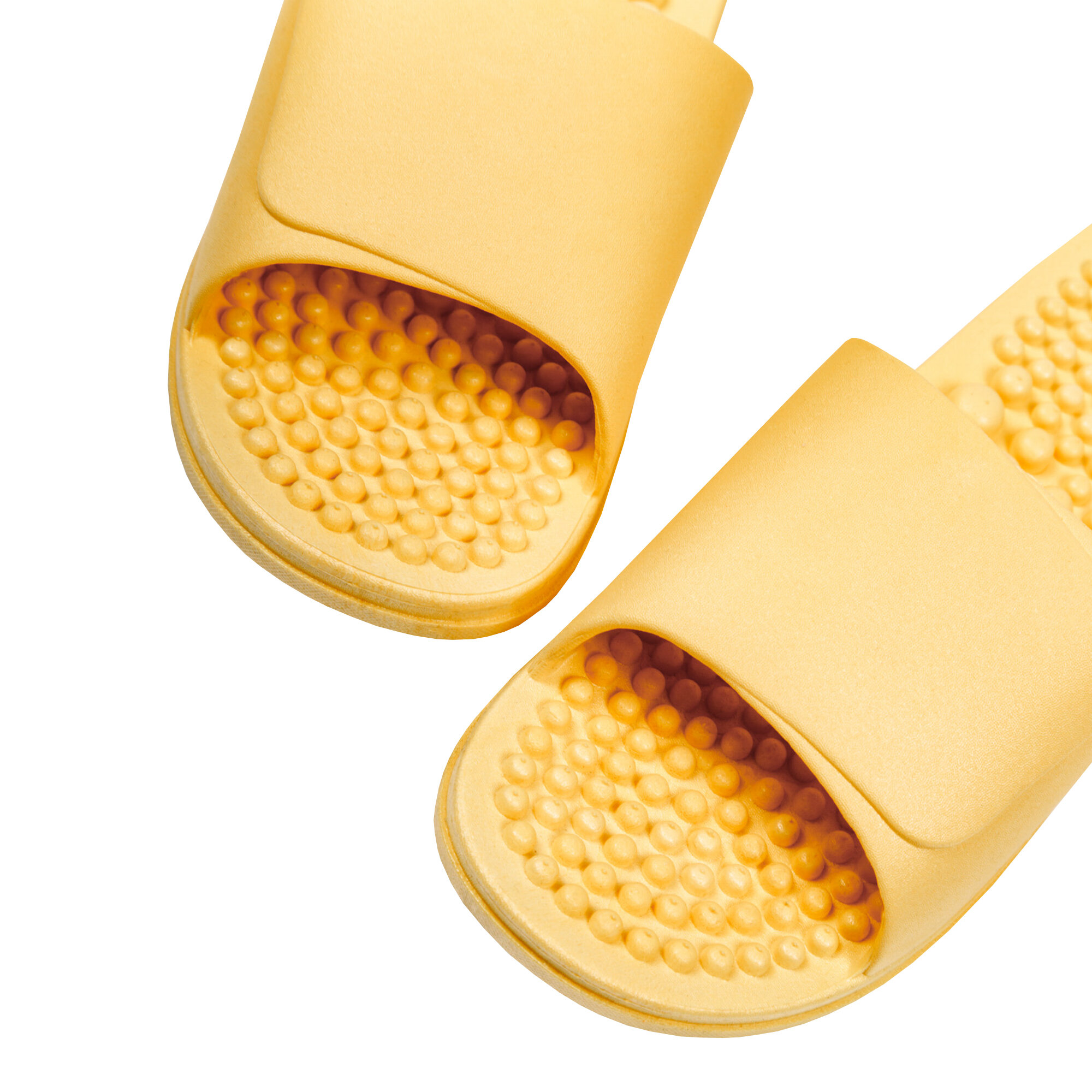 Тапочки с массажным эффектом AMARO HOME Healthy Feet Открытый нос (Жёлтый) 38-39, yellow - фотография № 10