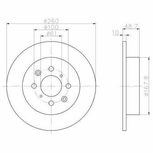 Тормозной диск задний Hella 8DD355110331