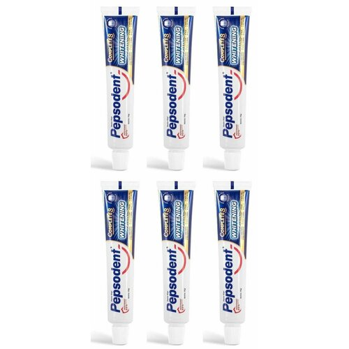 Pepsodent Зубная паста Complite 8 Whitening, отбеливающая, 75 г, 6 шт