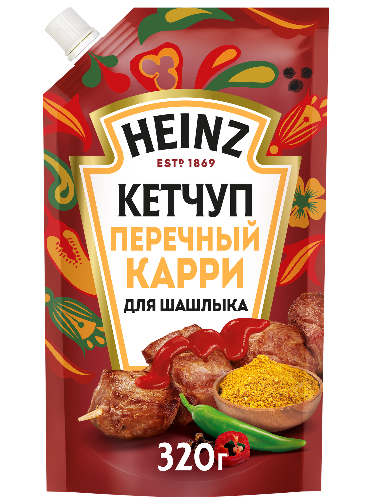 Heinz - кетчуп перечный Карри, 320 гр.