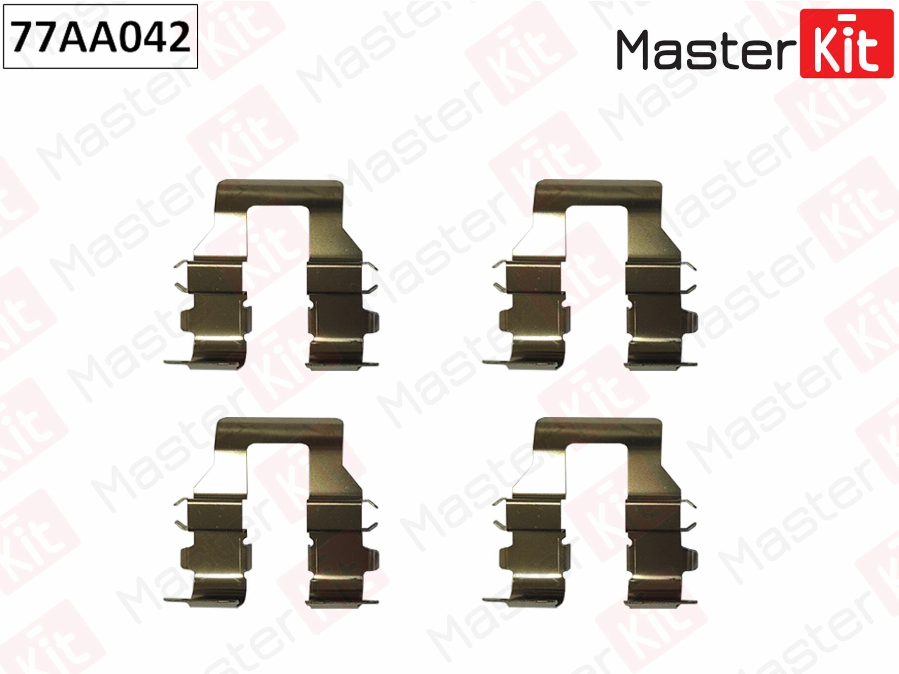 Комплект установочный тормозных колодок Mitsubishi Galant, VIEA 96-04 MasterKit 77AA042