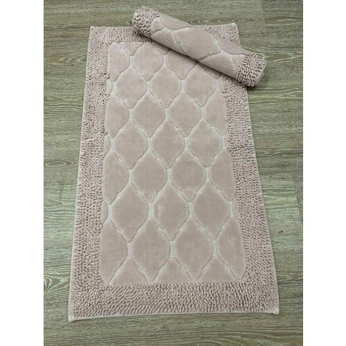 Коврики для ванной Buta Cotton PAMUK MAKARNA MADALYON (60*100 / 60*50, прямоуг, розовый)