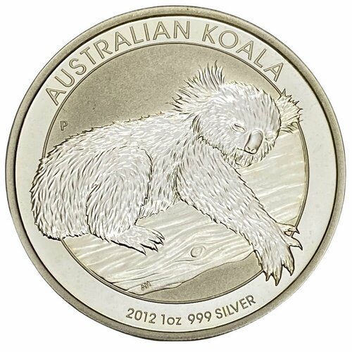silver coin australian saltwater crocodile 1oz elizabeth ii australia souvenirs coins medal collectible coins Австралия 1 доллар 2012 г. (Австралийская коала)