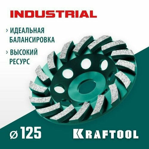 Чашка алмазная, сегментная шлифовальная 125 мм KRAFTOOL