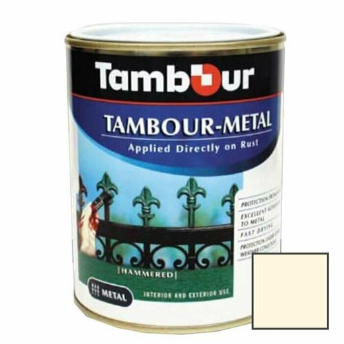 Эмаль-грунт по ржавчине Tambour Metal гладкая глянцевая кремовая (543-122) 0,75 л эмаль грунт по ржавчине tambour metal молотковая глянцевая коричневая 543 318 0 75 кг