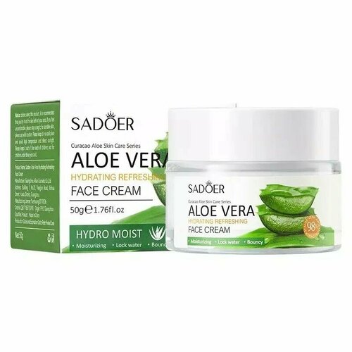Крем для лица Sadoer Aloe Vera, освежающий, 50г