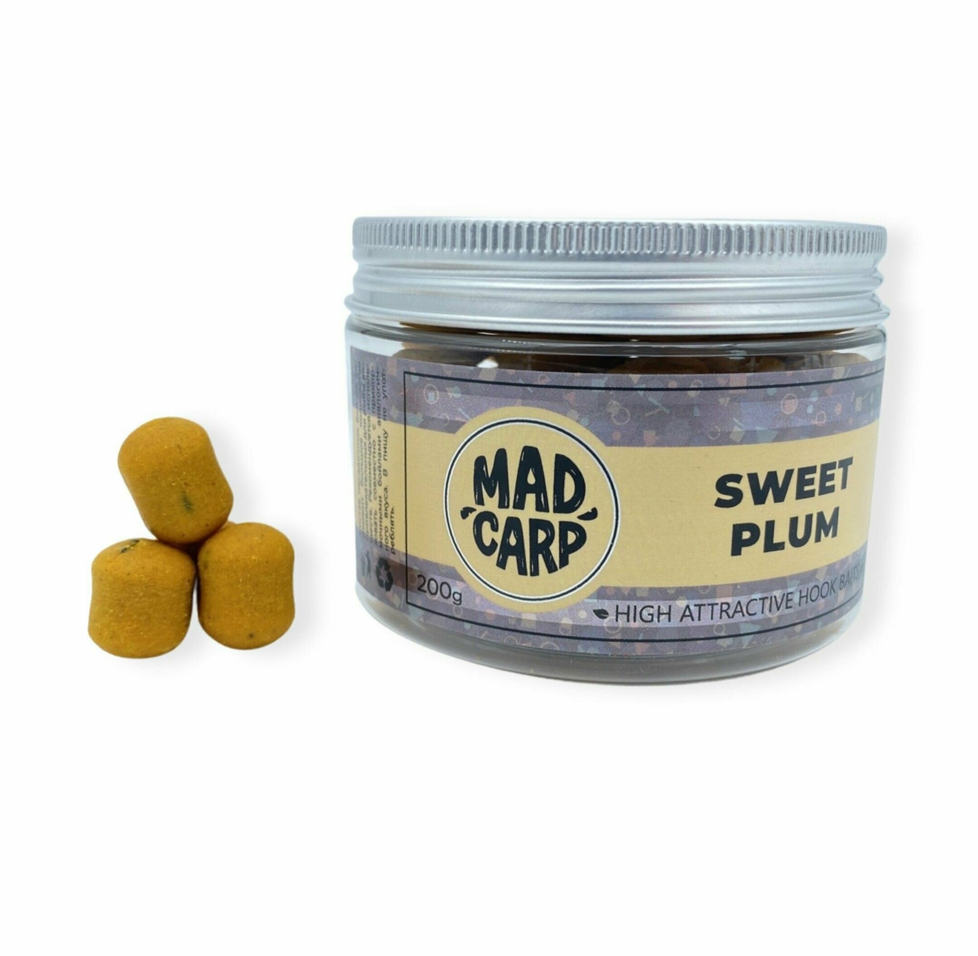 Бойлы (дамблсы) тонущие Mad Carp Baits SWEET PLUM (Слива)