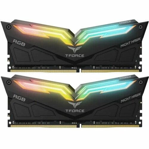 Оперативная память DIMM TEAM GROUP TEAMGROUP T-Force Night Hawk RGB 64GB (32GB x2) DDR4-3200 Black (TF14D464G3200HC16CDC01)