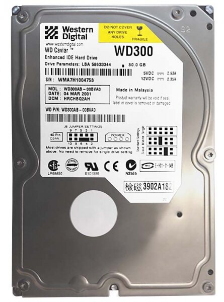 Жесткий диск Western Digital WD300AB 30Gb 5400 IDE 3.5" HDD