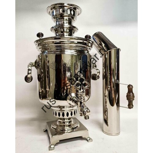 Самовар старинный угольный Баташева 7 литров с трубой