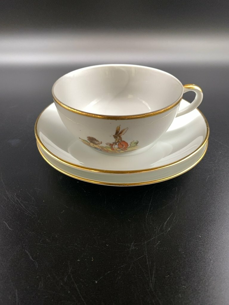 фото Набор из чайной пары и блюдца (в подборе), фарфор, золочение, Thun (Тун)