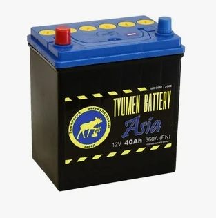 Аккумулятор автомобильный TYUMEN BATTERY Asia 6СТ-40 прям. (44B19R) 187x127x225