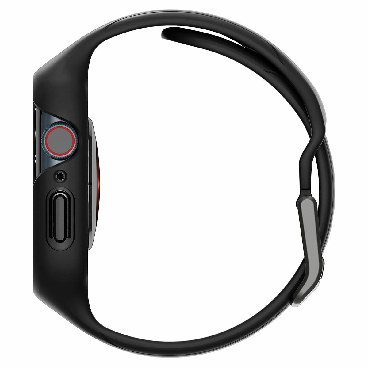 Чехол SPIGEN для Apple Watch 8/7 (41mm) - Liquid Air Pro - Черный - ACS04190 — фото 6