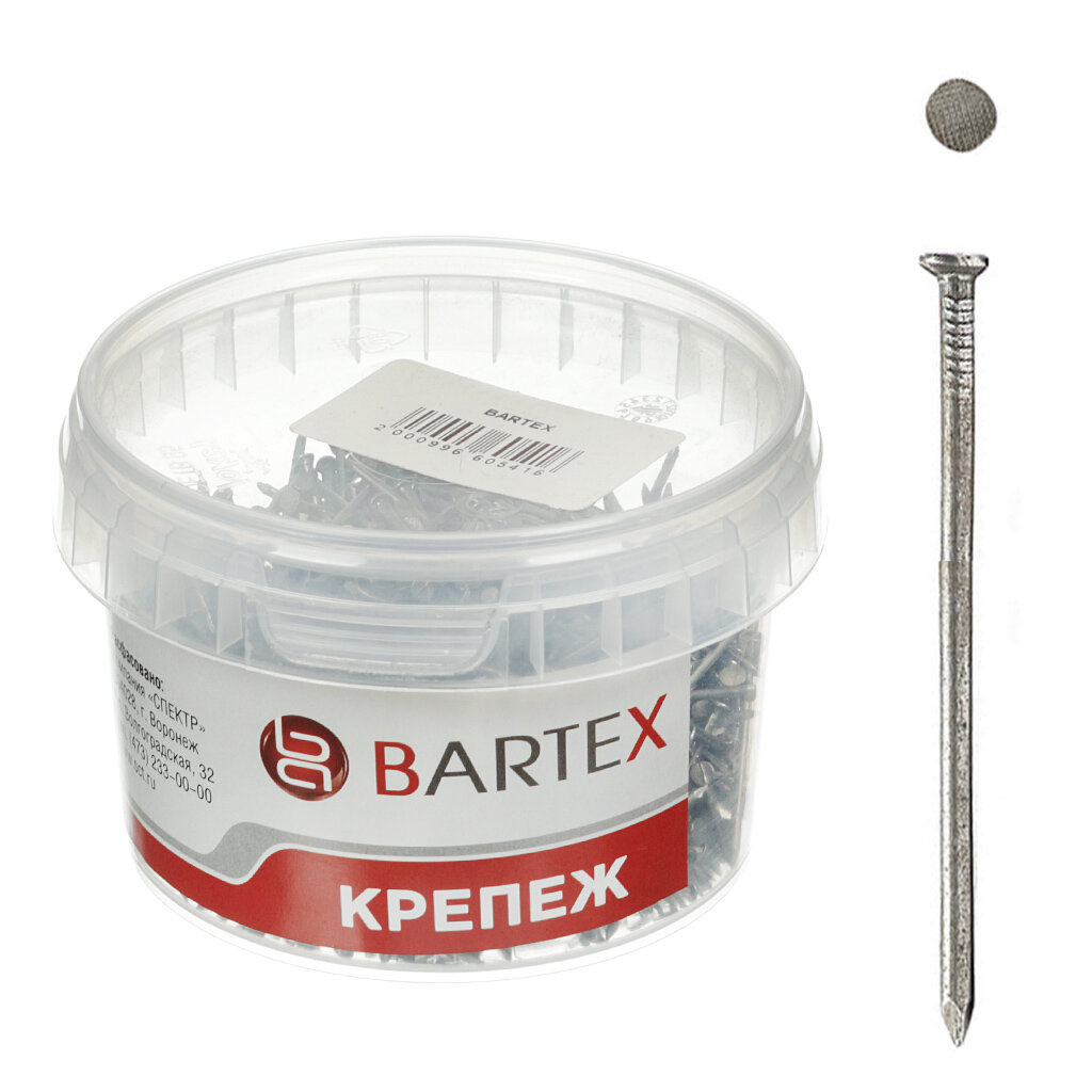 Гвоздь строительный диаметр 2.5 мм 60 мм 0.3 кг в банке Bartex