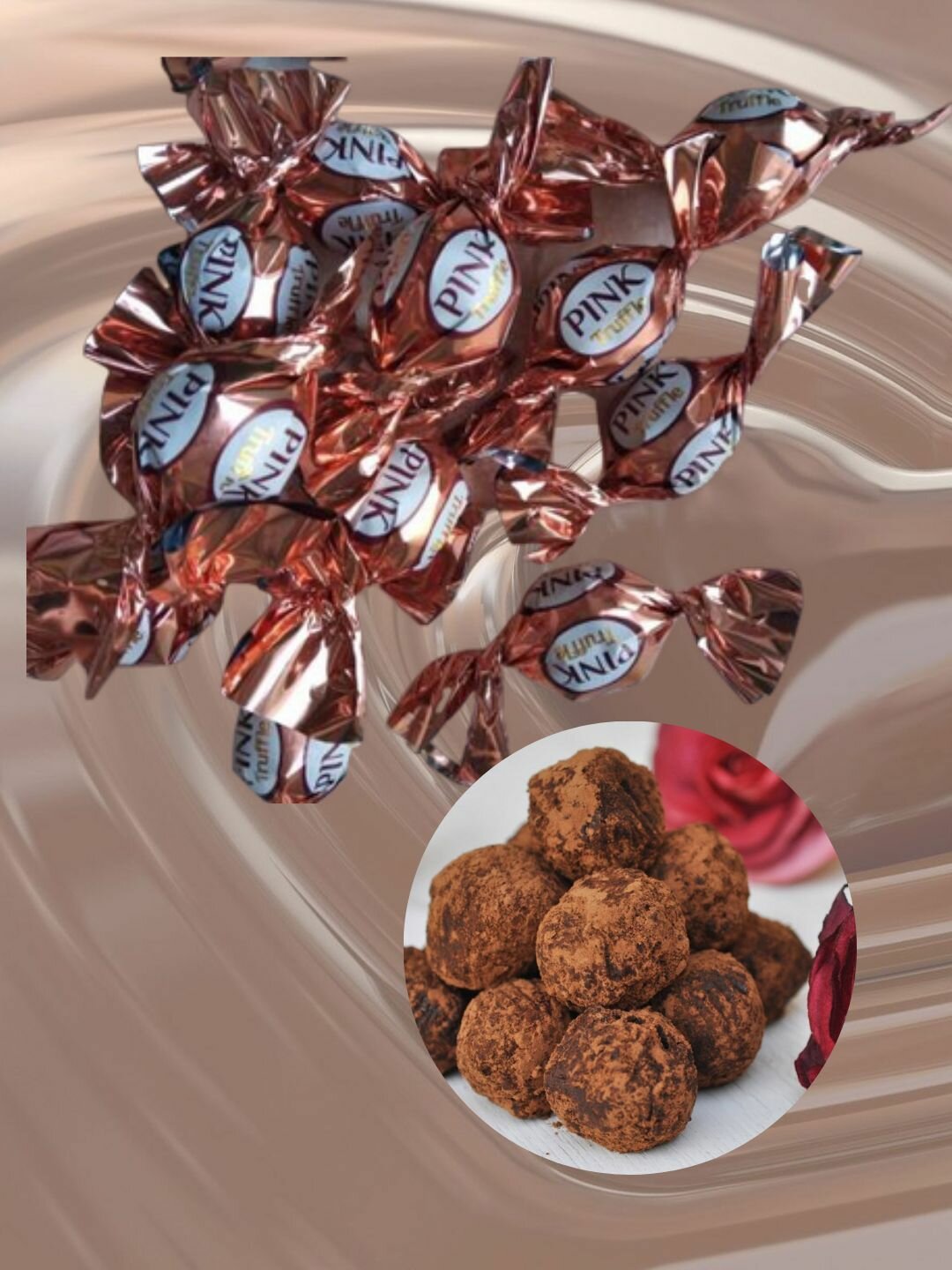 Трюфели мини шоколадные с кремовой начинкой PINK Truffle, 3 упаковки - фотография № 3