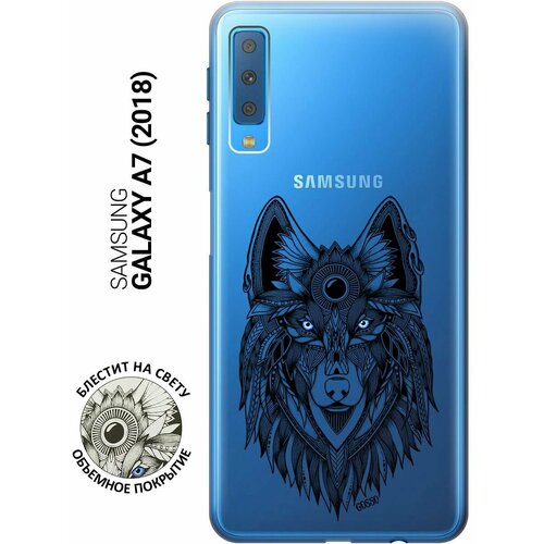 Ультратонкий силиконовый чехол-накладка для Samsung Galaxy A7 (2018) с 3D принтом Grand Wolf ультратонкий силиконовый чехол накладка для samsung galaxy s10 с 3d принтом grand wolf