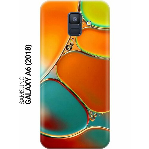 ультратонкий силиконовый чехол накладка для samsung galaxy a41 с принтом разноцветные пузырьки Ультратонкий силиконовый чехол-накладка для Samsung Galaxy A6 (2018) с принтом Разноцветные пузырьки