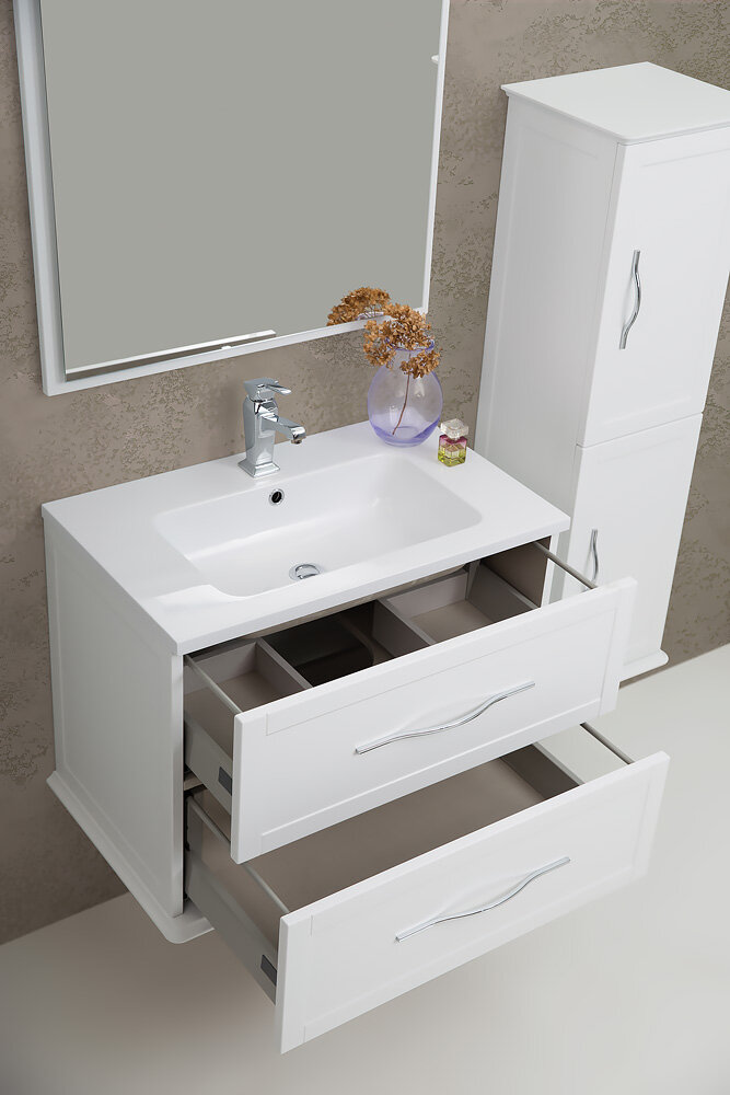 Мебель для ванной CEZARES TIFFANY 60 см, Bianco Opaco - фотография № 9