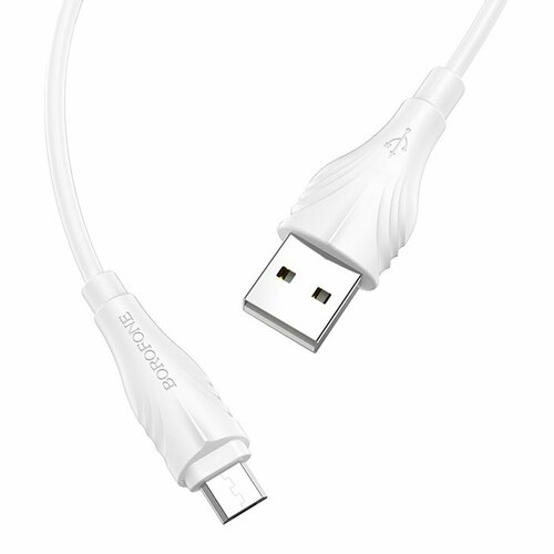 Дата-кабель USB универсальный MicroUSB Borofone BX18 (белый) азу gal uc 2277 дата кабель microusb black