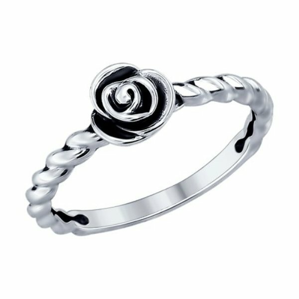 Кольцо кольцо из серебра 95010079, серебро, 925 проба, чернение