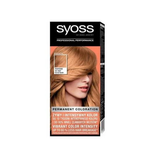 Сьосс / Syoss - Краска для волос Permanent Coloration 16-1337 Coral Gold 115 мл (тон 9-67)