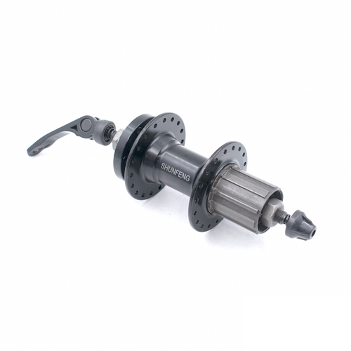 фото Втулка china qs-434r 36h, зад. ал. под касс. 135x145, промподш, под диск, с эксц, чёр.