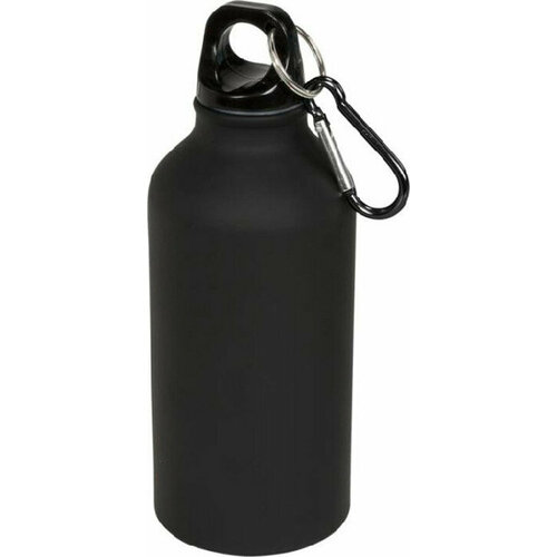 Матовая спортивная бутылка Oregon с карабином и объемом 400 мл, черный бутылка batman символ пластик 400 мл