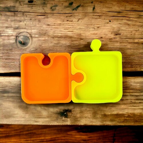 Блюдо-пазл для декора и хранения еды, набор 3 штуки