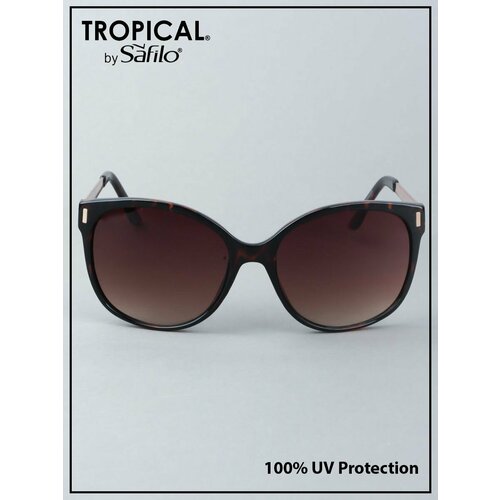 фото Солнцезащитные очки tropical by safilo mallard, оправа: пластик, с защитой от уф, для женщин, коричневый